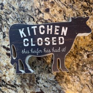 Rustic Black Kitchen Sign